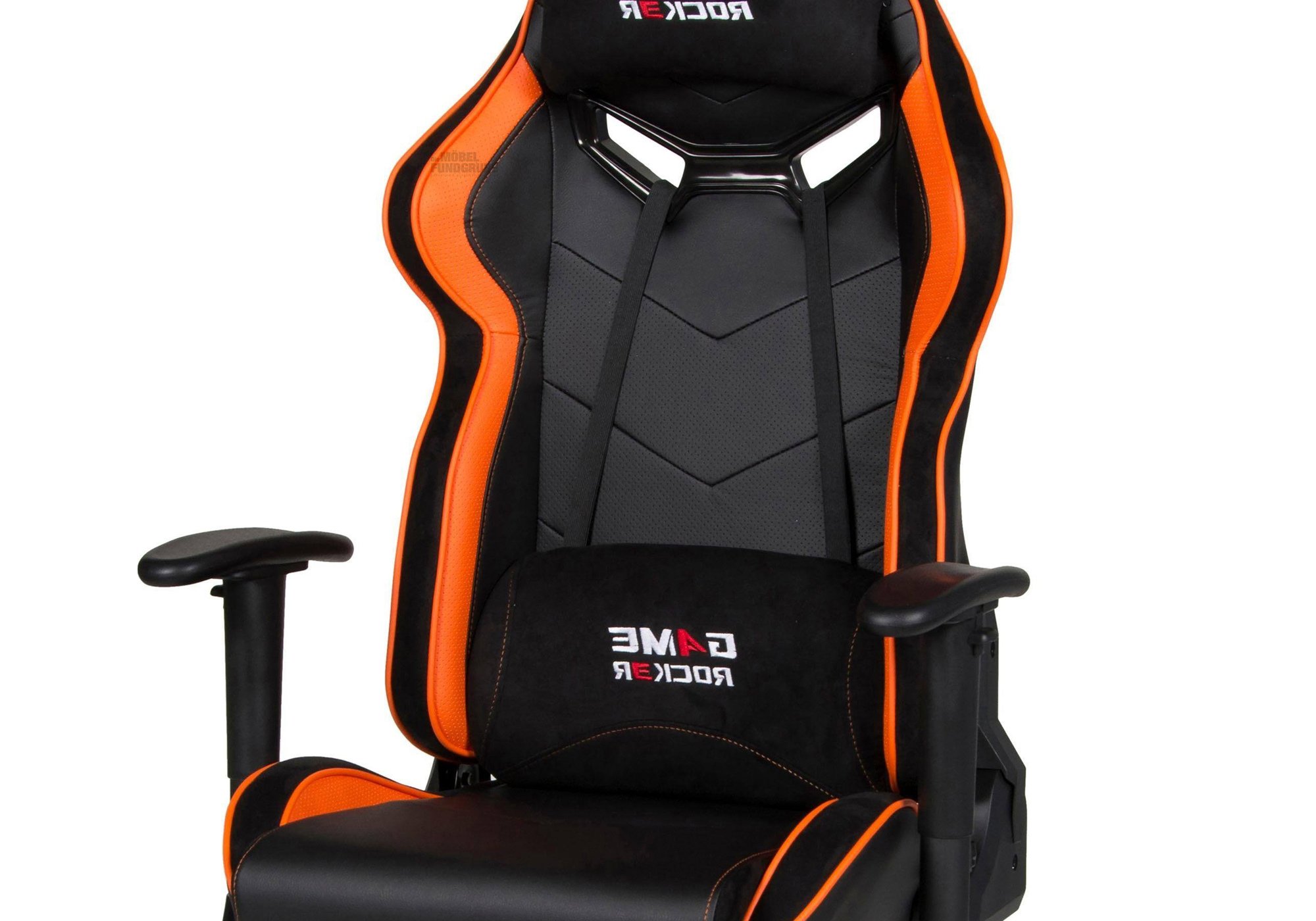 Gaming Stuhl Chefsessel schwarz - orange - GAME ROCKER