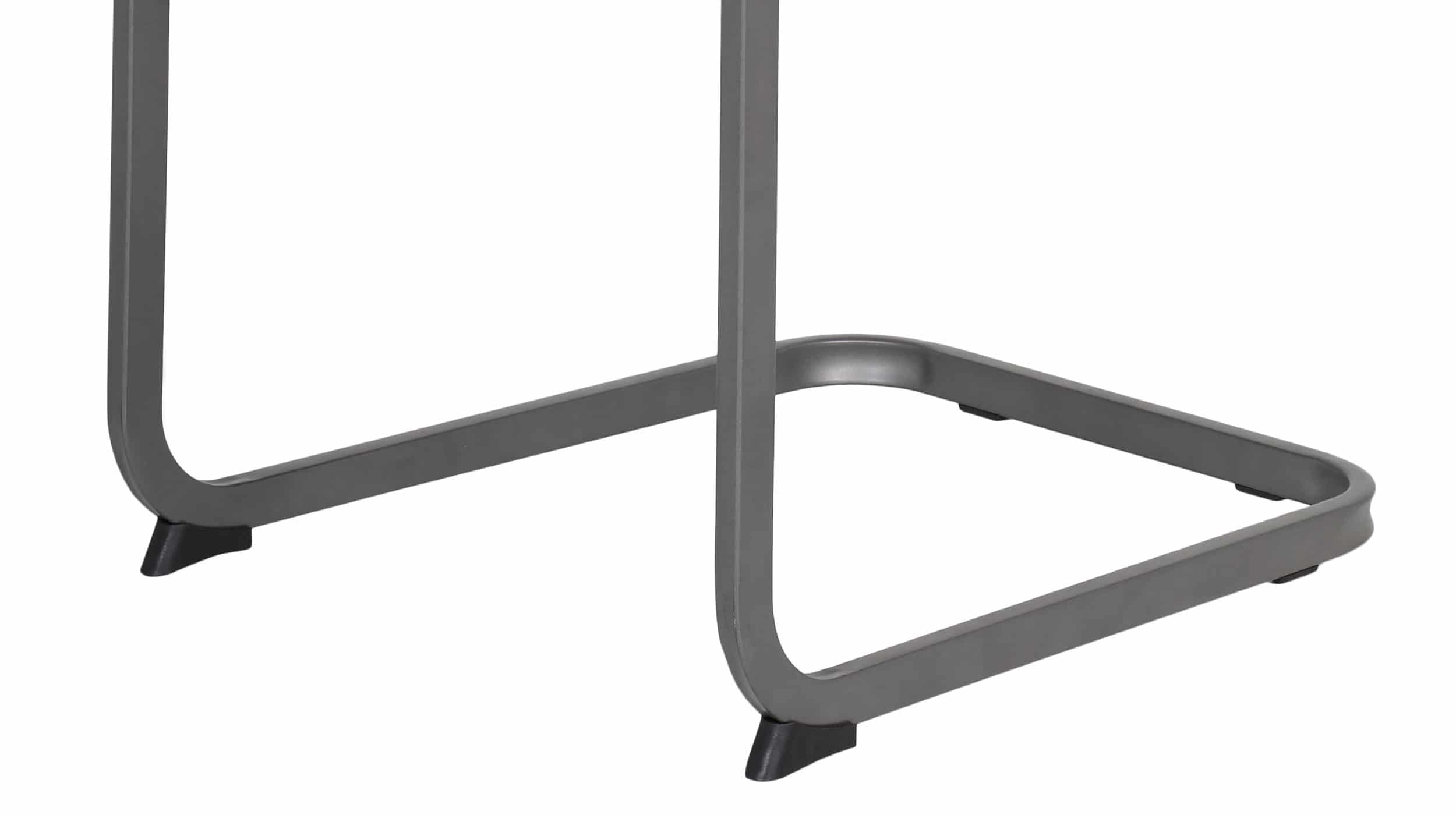Schwingstuhl grau Freischwinger Microfaser - CHRISTINA
