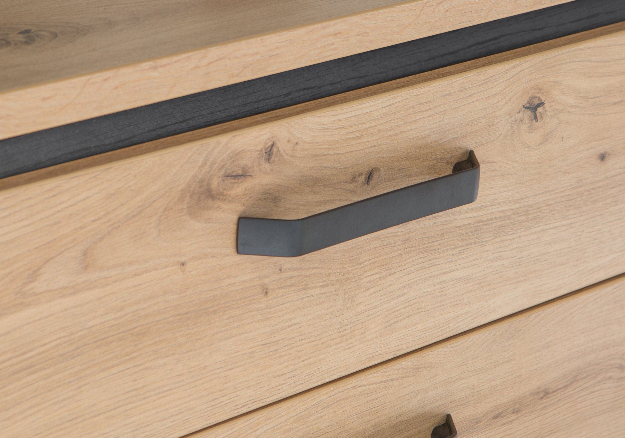 Sideboard 2 türig Artisan Eiche - Metall schwarz 178 cm - TRONDHEIM