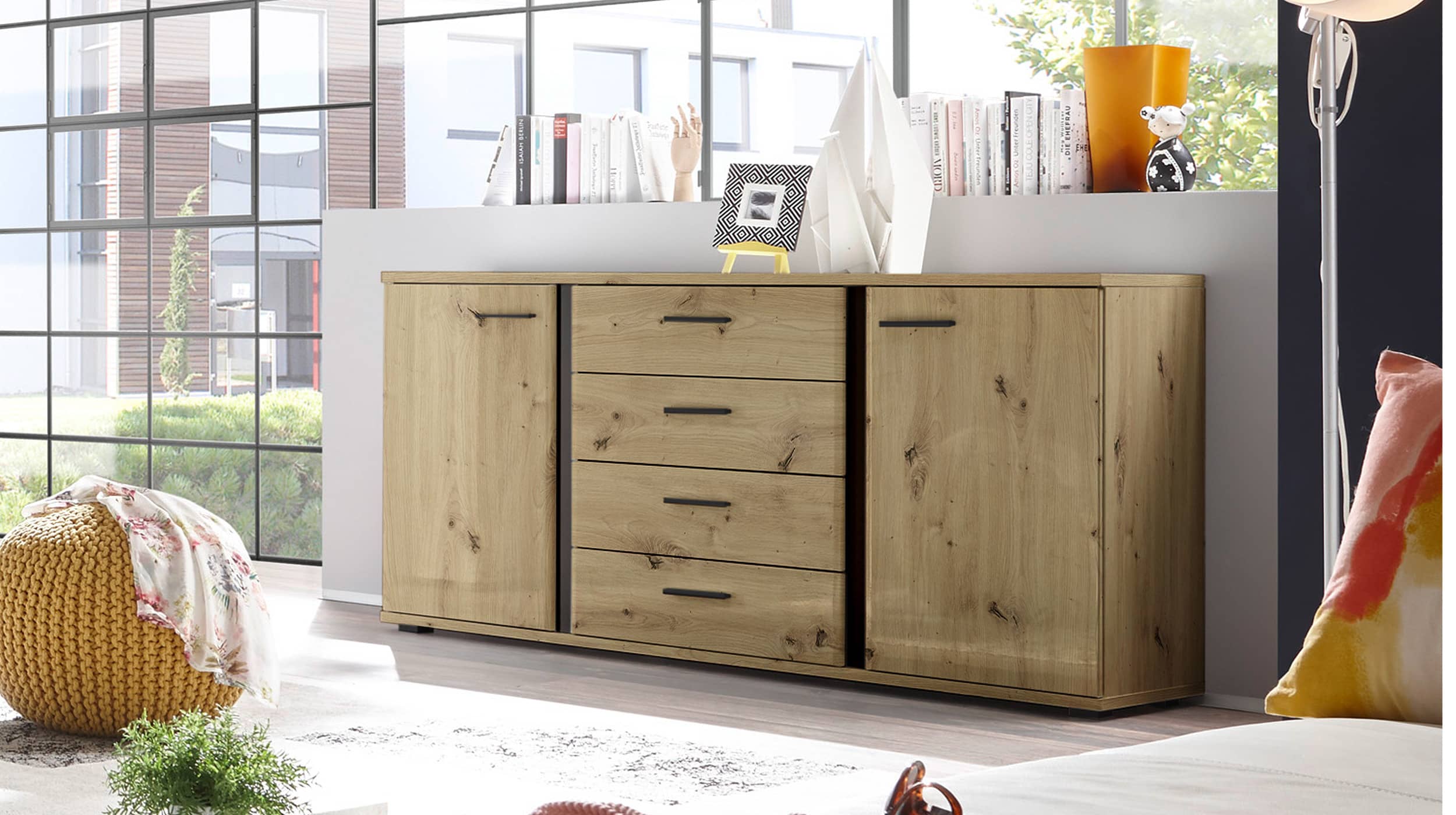 Sideboard mit 4 Schubladen Artisan Eiche 170 cm - KANADA