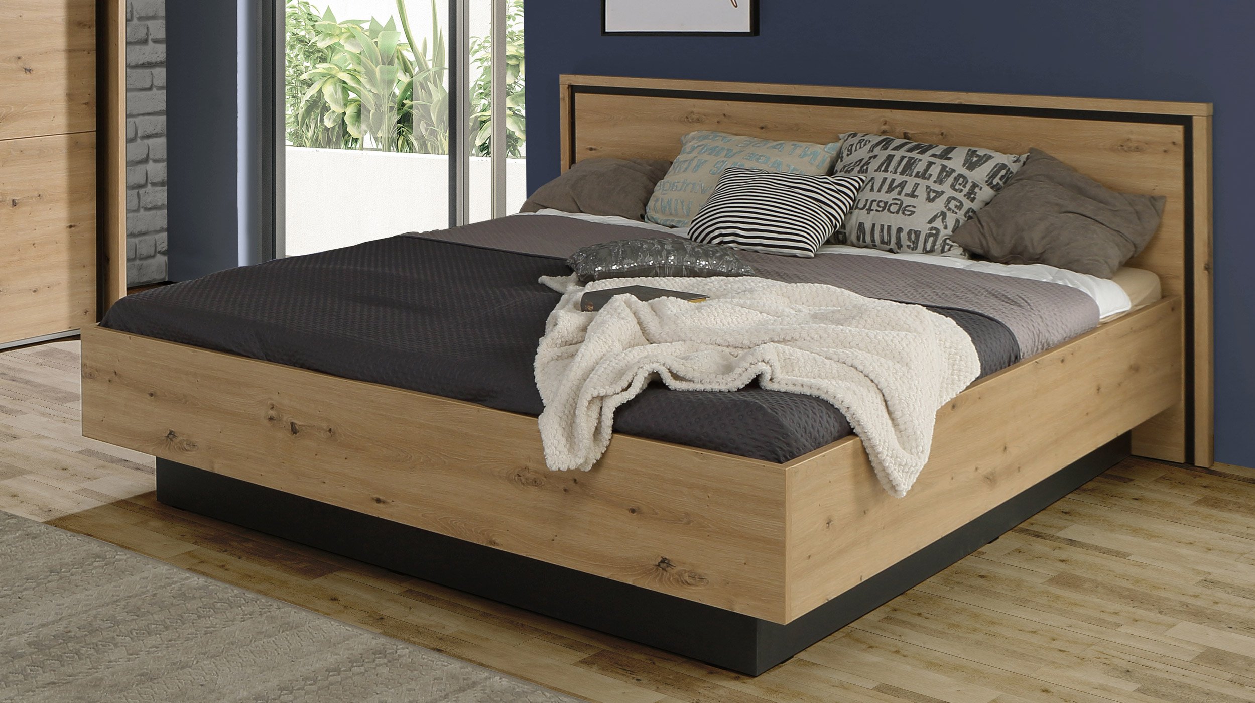 Doppelbett Futonbett 180 x 200 cm Artisan Eiche - TRONDHEIM