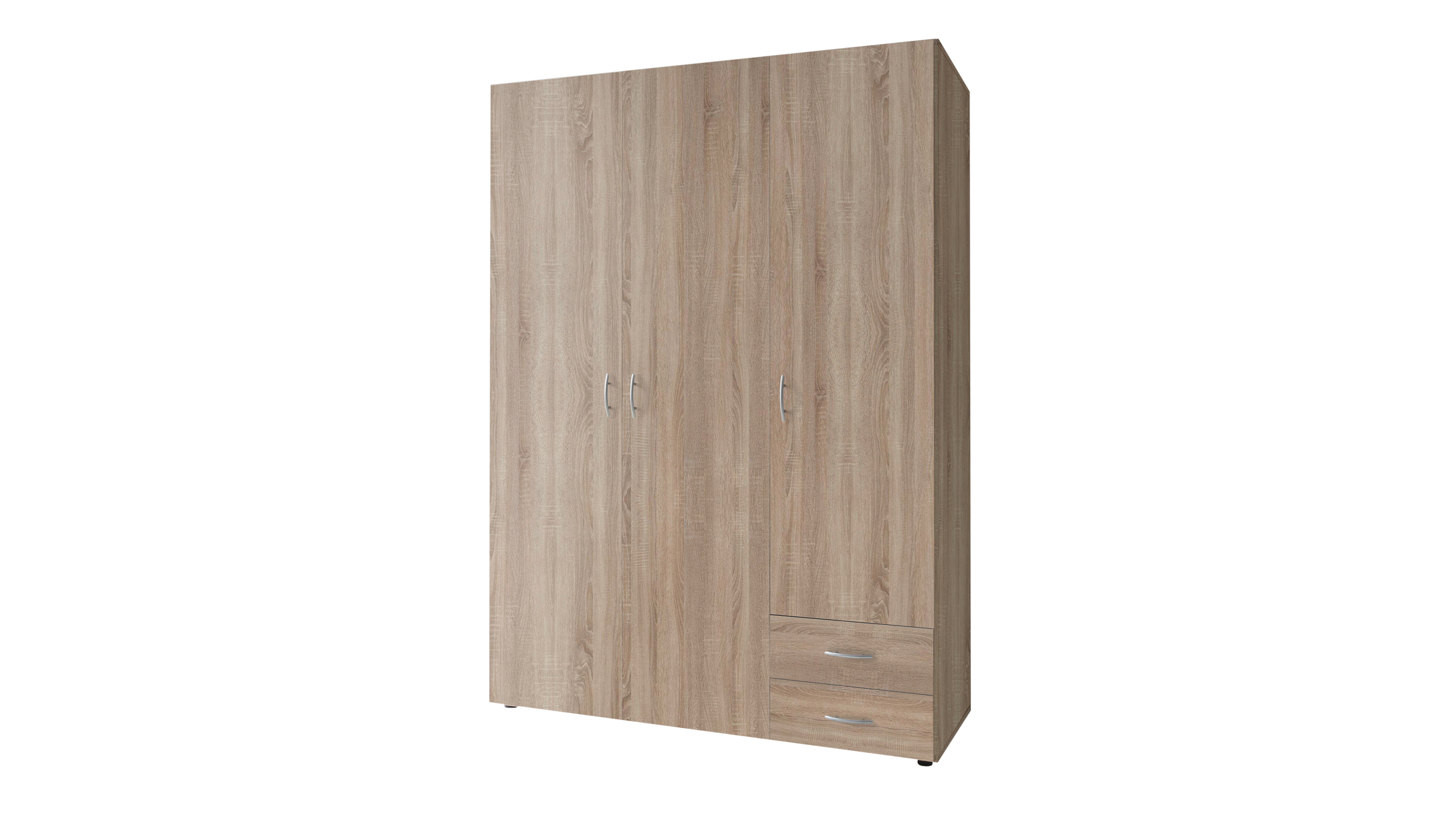 Kleiderschrank Sonoma Eiche - 120 cm - 3-türig - BASE