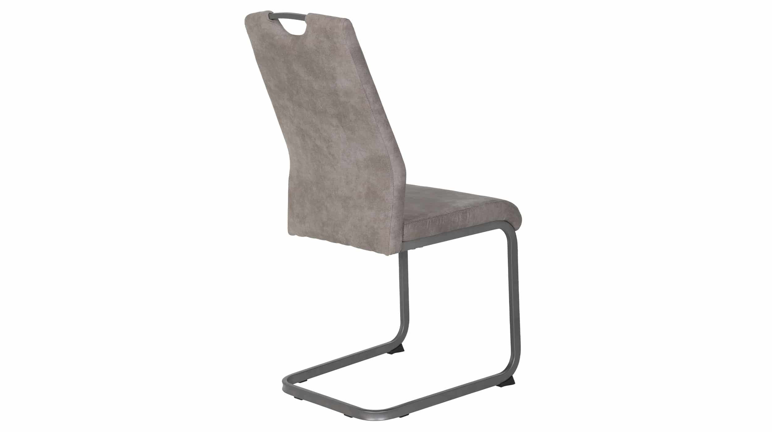Schwingstuhl grau Freischwinger Microfaser - CHRISTINA