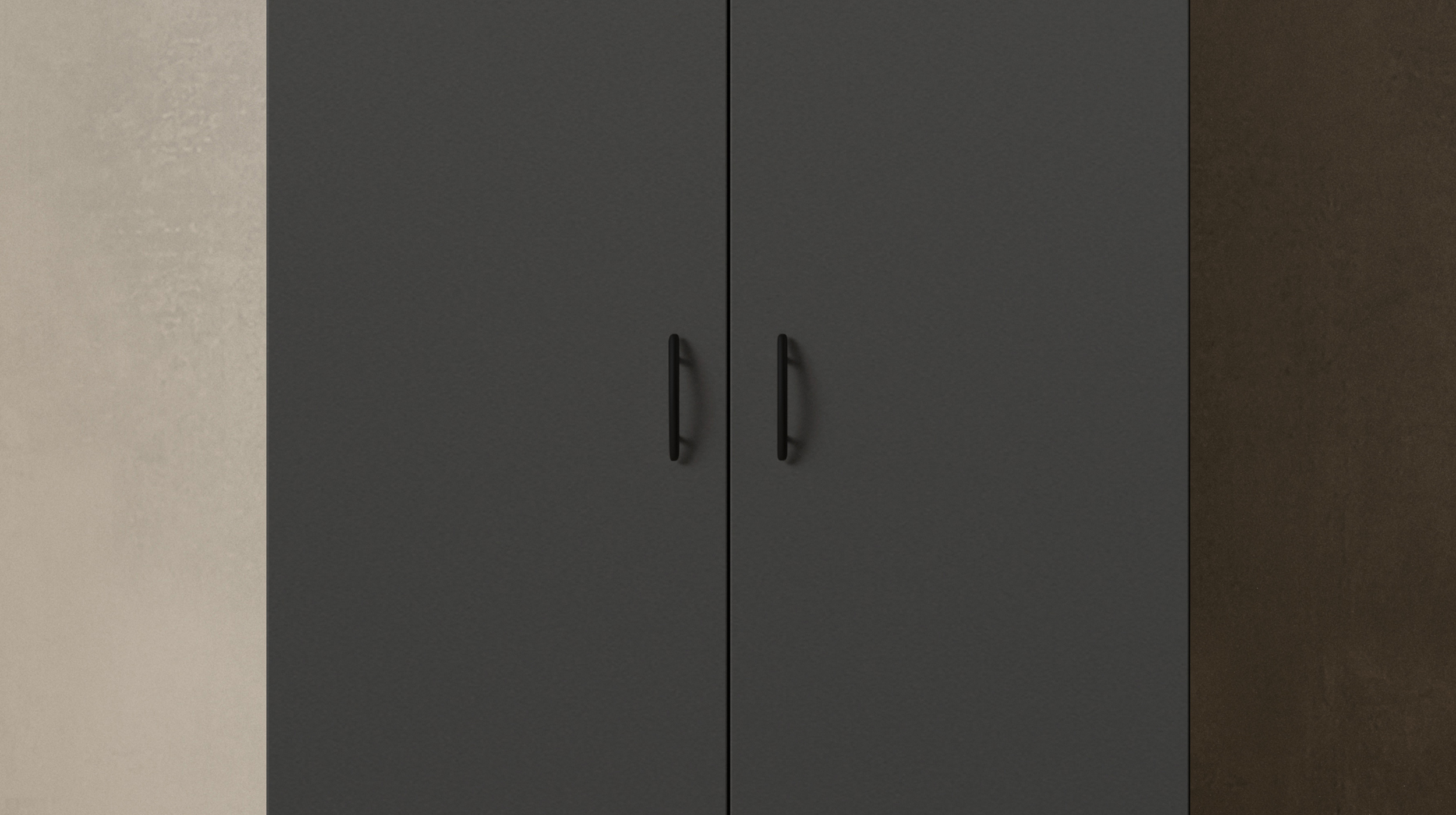 Kleiderschrank graphit - 80 cm - 2-türig - BASE