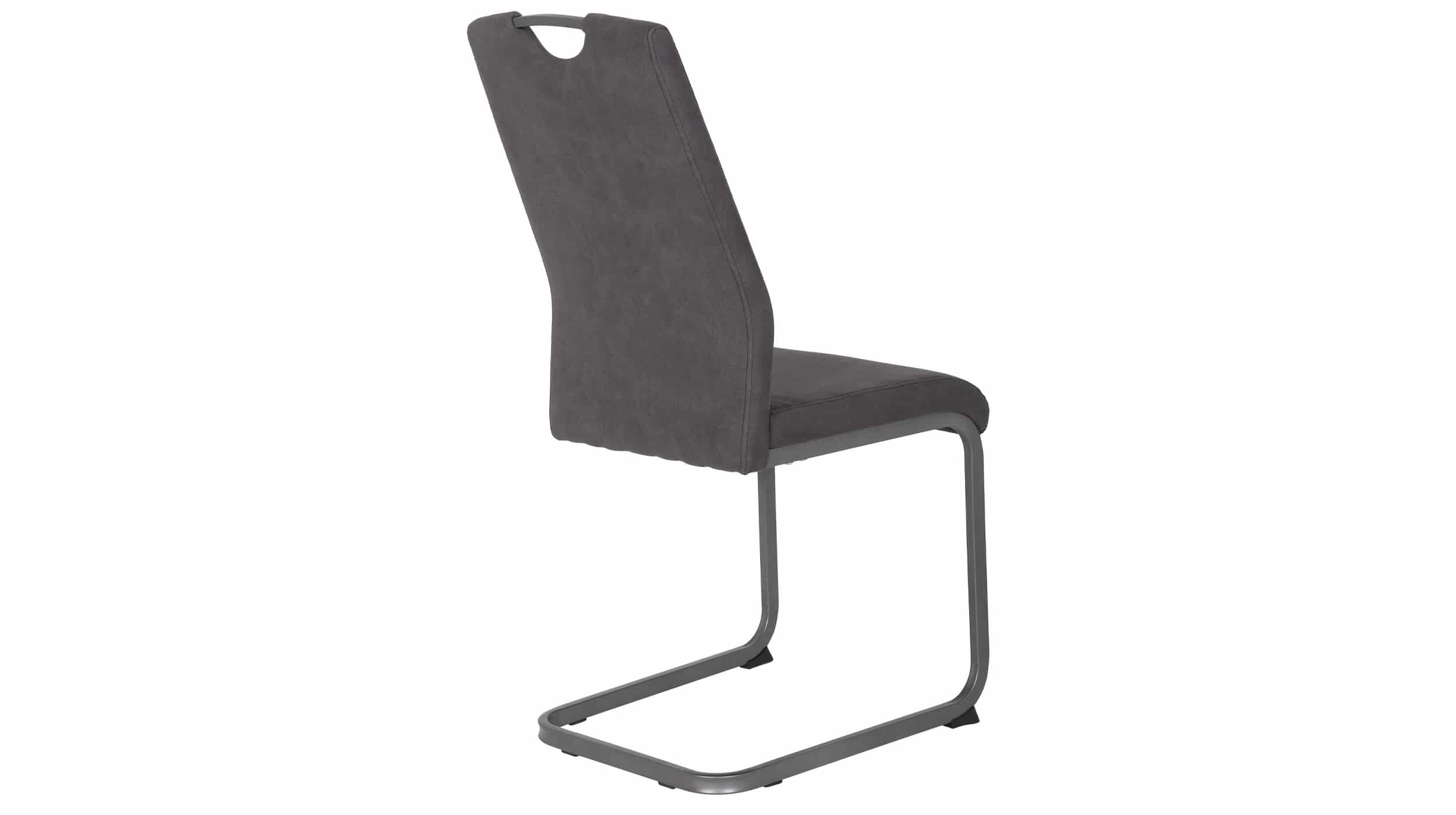Schwingstuhl anthrazit Freischwinger Microfaser - CHRISTINA