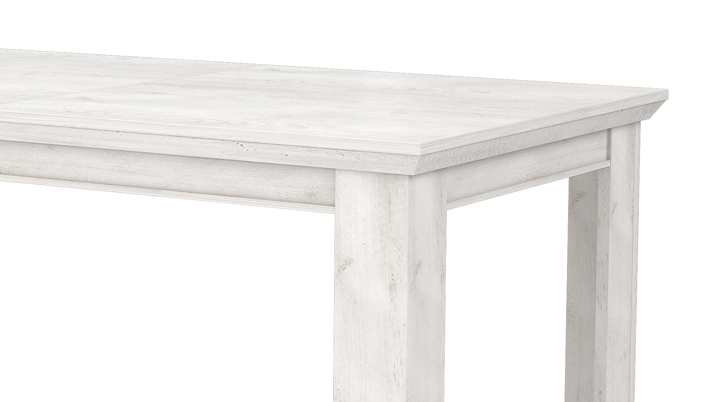 Esstisch 160 - 205 cm ausziehbar Pinie weiß - KASHMIR