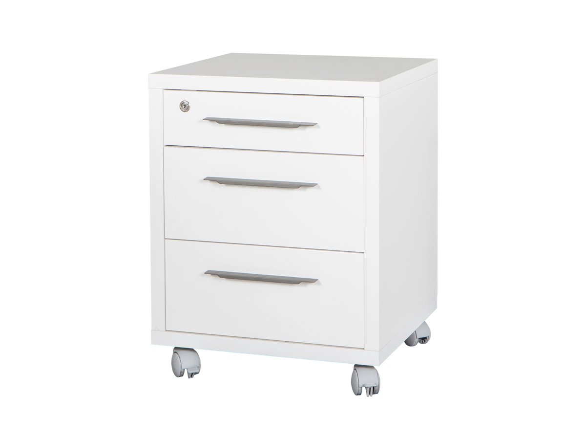 Rollcontainer weiß hochglanz 47 x 45 cm - KRONOS