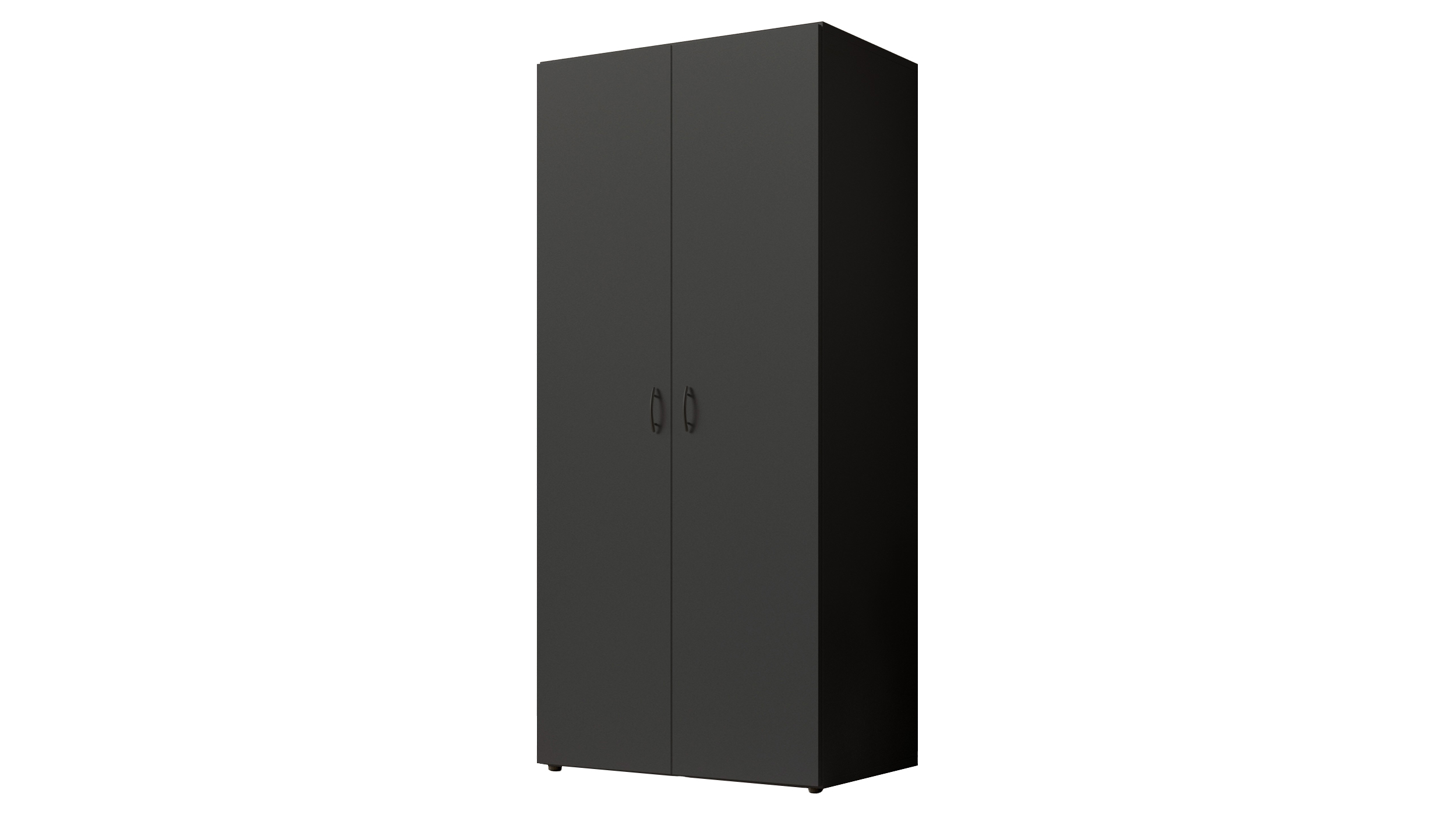 Kleiderschrank graphit - 80 cm - 2-türig - BASE