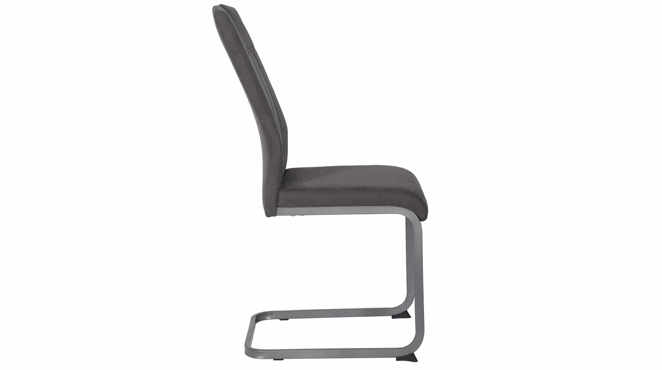 Schwingstuhl anthrazit Freischwinger Microfaser - CHRISTINA