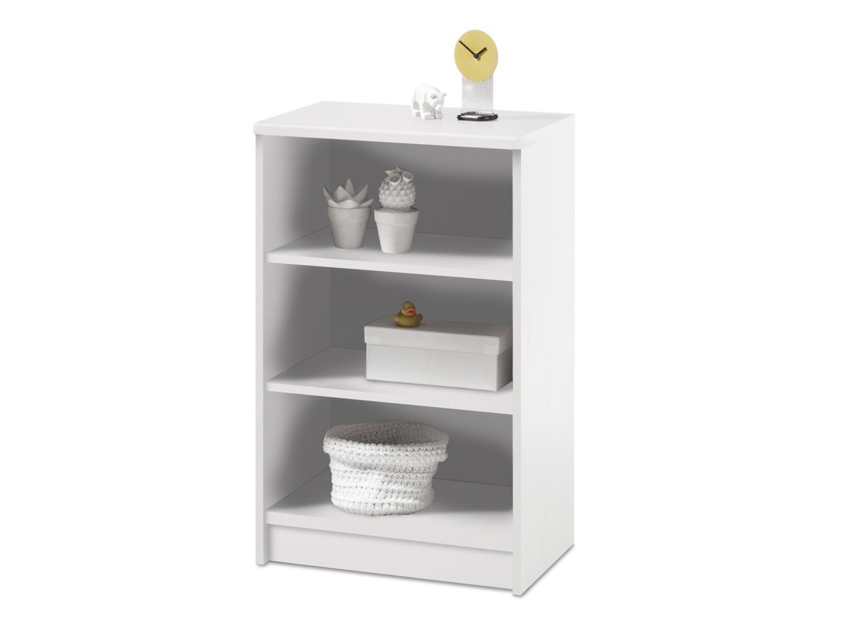 Bücherregal Standregal weiß 54 x 86 cm - 2 Einlegeböden - OPTIMUS