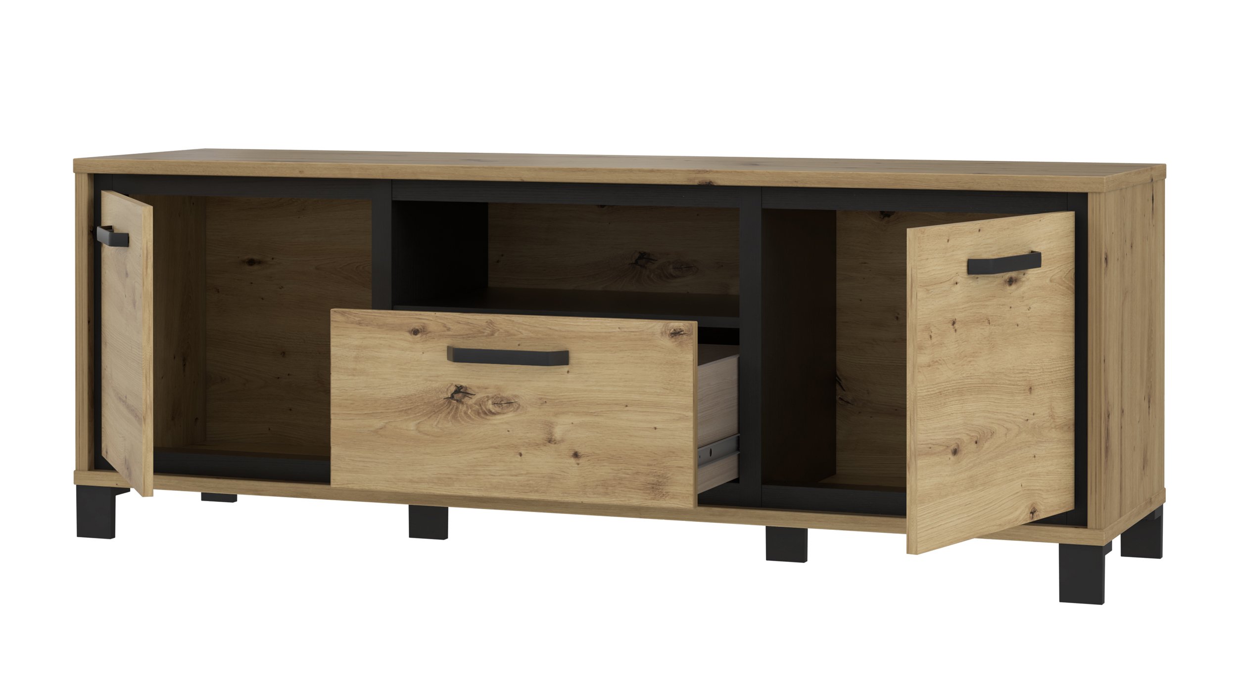 TV - Lowboard Artisan Eiche - 159 cm - TRONDHEIM