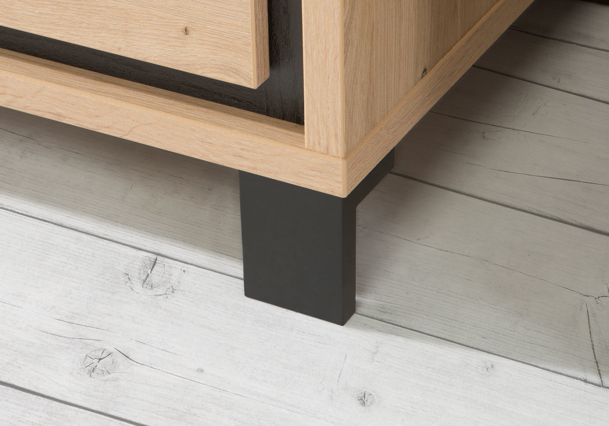 Sideboard 2 türig Artisan Eiche - Metall schwarz 178 cm - TRONDHEIM