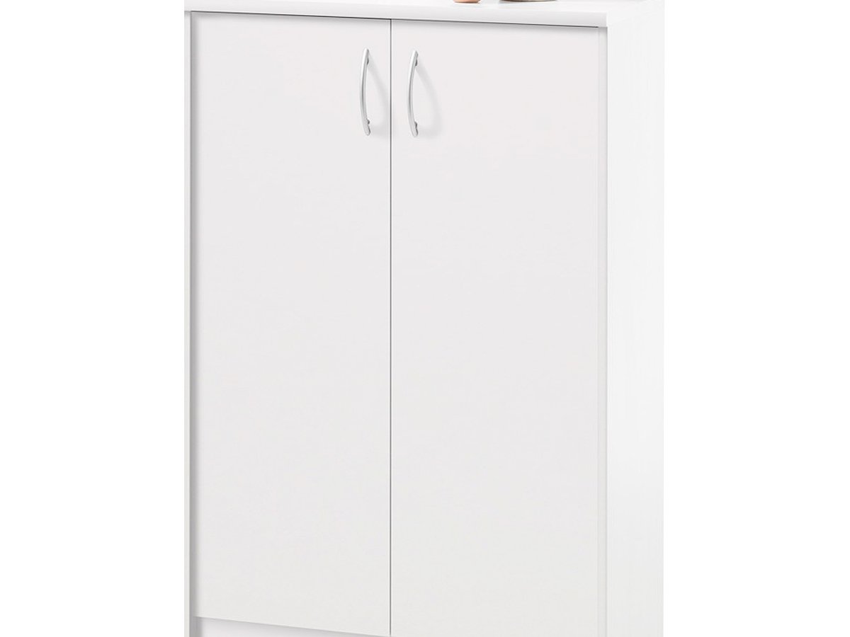 Kommode mit 2 Türen weiß 74 cm - OPTIMUS