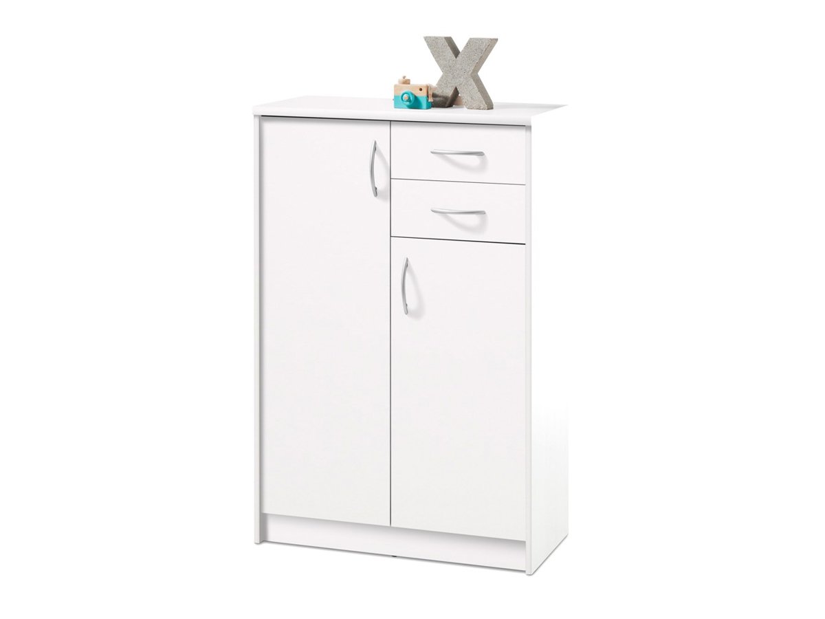 Kommode mit 2 Schubladen weiß 74 cm - OPTIMUS